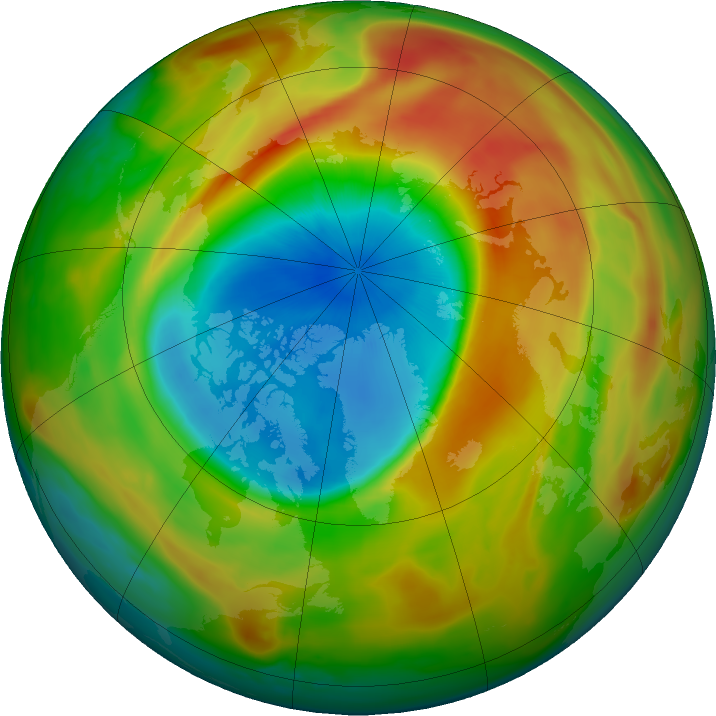 Arctic ozone map for 26 March 2020